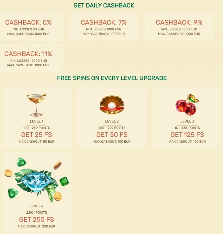 Paradise Casino VIP Program