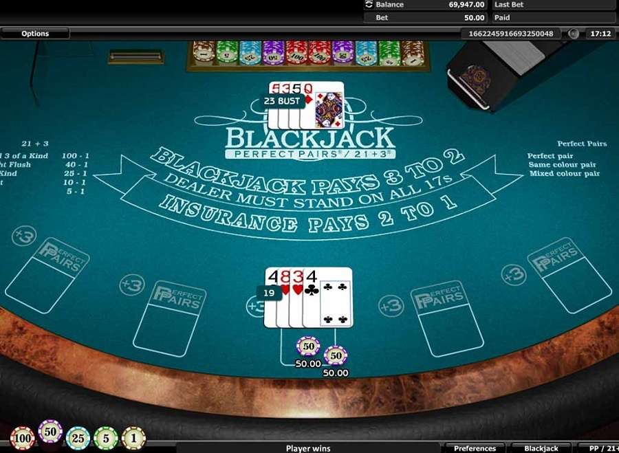 Perfect Pairs Blackjack