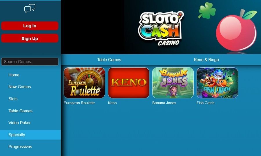 Sloto Cash Casino Specialty Games