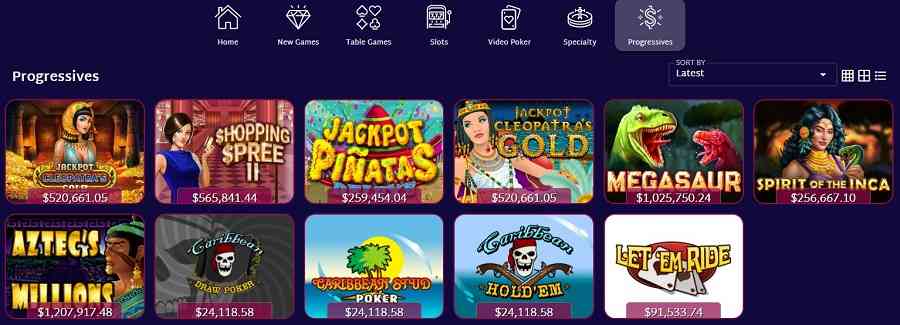 SlotsRoom Casino Progressive Jackpots