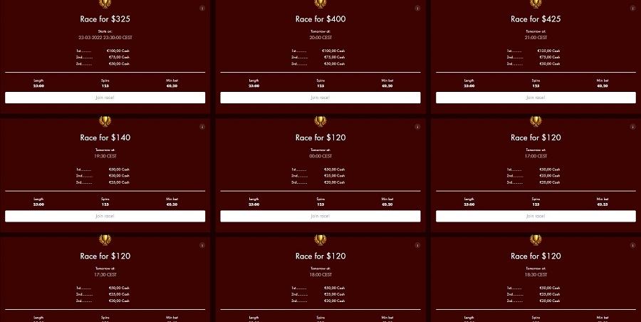 Spartan Slots Casino Cash Prizes Tournaments