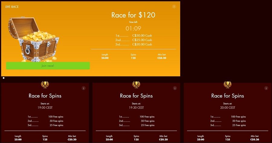 Spartan Slots Casino Tournaments
