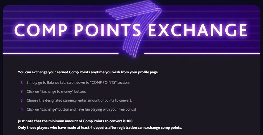 7Bit Casino Comp Points