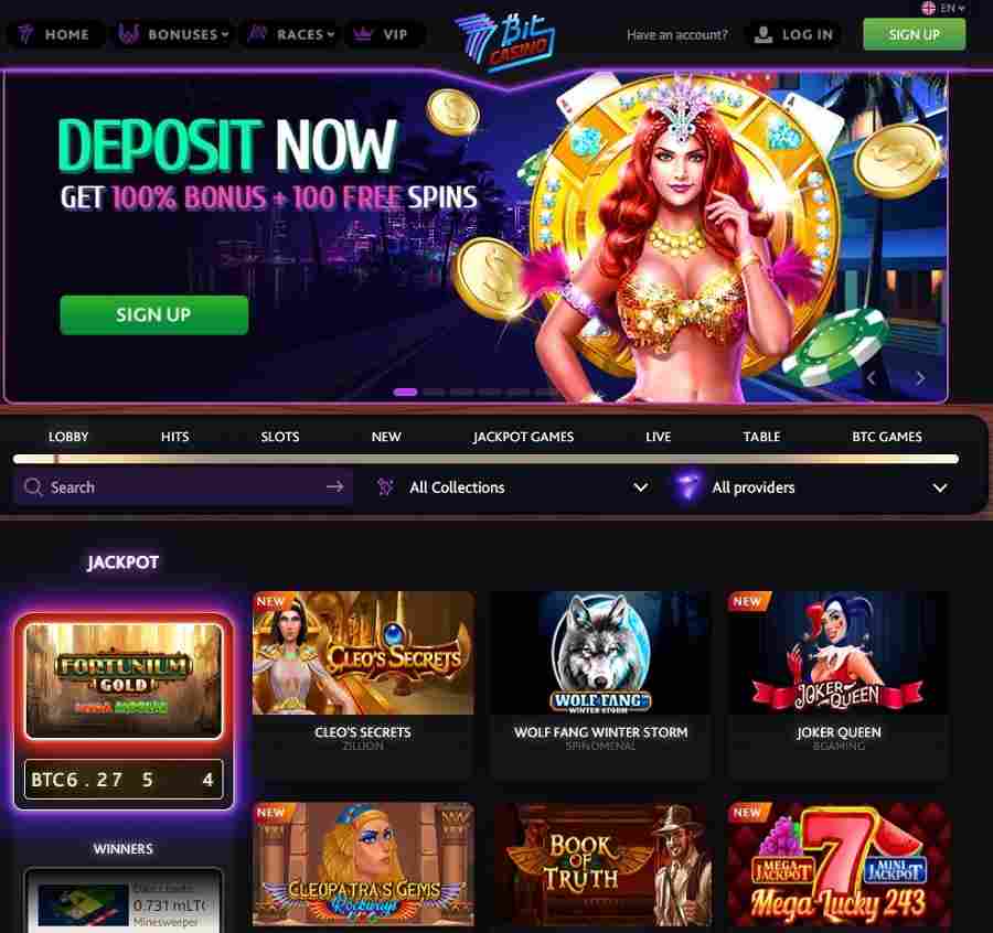 7Bit Casino Main Page