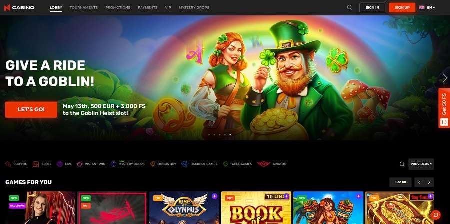 N1 Casino Main Page