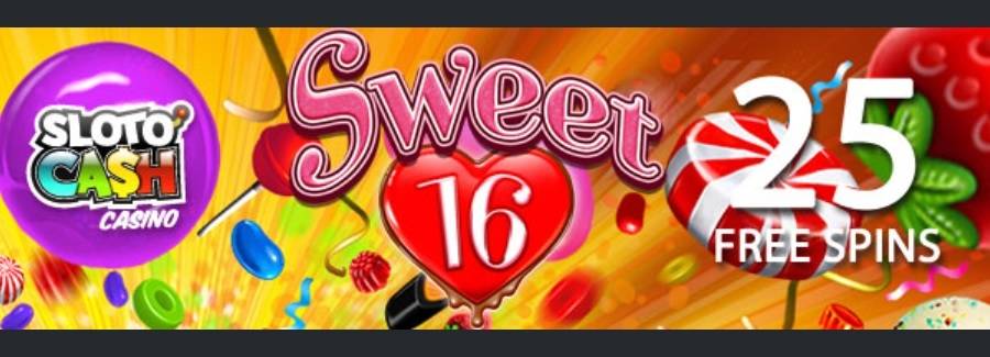 Get 25 Free Spins No Deposit Required For Sweet 16 Slot