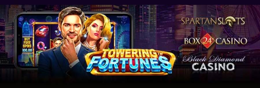 Grab 25 Free Spins No Deposit Coupon Code For Towering Fortunes Slot
