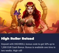 High Roller Reload Bonus